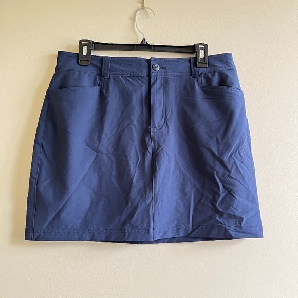 EDDIE BAUER BLUE CARGO TENNIS SKORT POCKETS WOMENS SIZE 10‎ ATHLETIC YOGA RUN - Picture 1 of 5